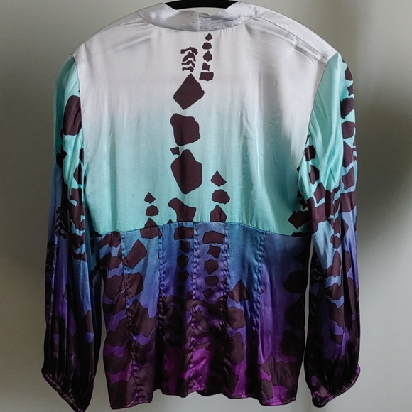 Women's Marciano Silk Corset Blouse Top - Picture 2 of 7